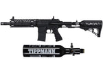 Tippmann TMC Mag Fed Paintball Marker .68 Cal w/ Air Stock & 1300ci HPA Tank- Black
